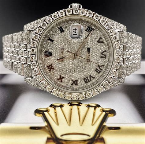 rolex day date iced out|rolex iced out price.